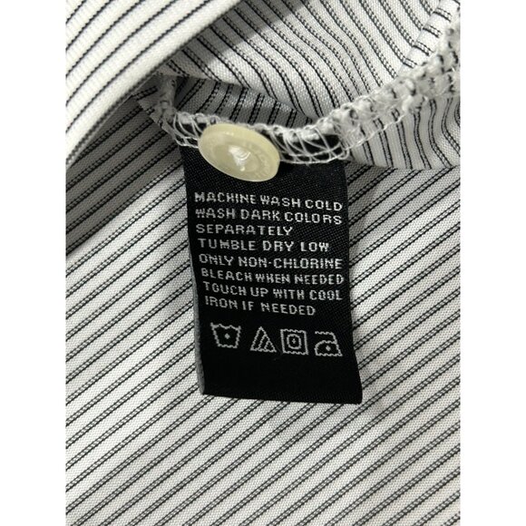 Byron Nelson Eleven Straight Striped Polo Shirt Sz XXL White Gray - Picture 7 of 8